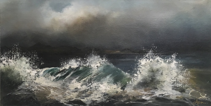 'Wavebreak, Seamill' by artist Alison Lyon